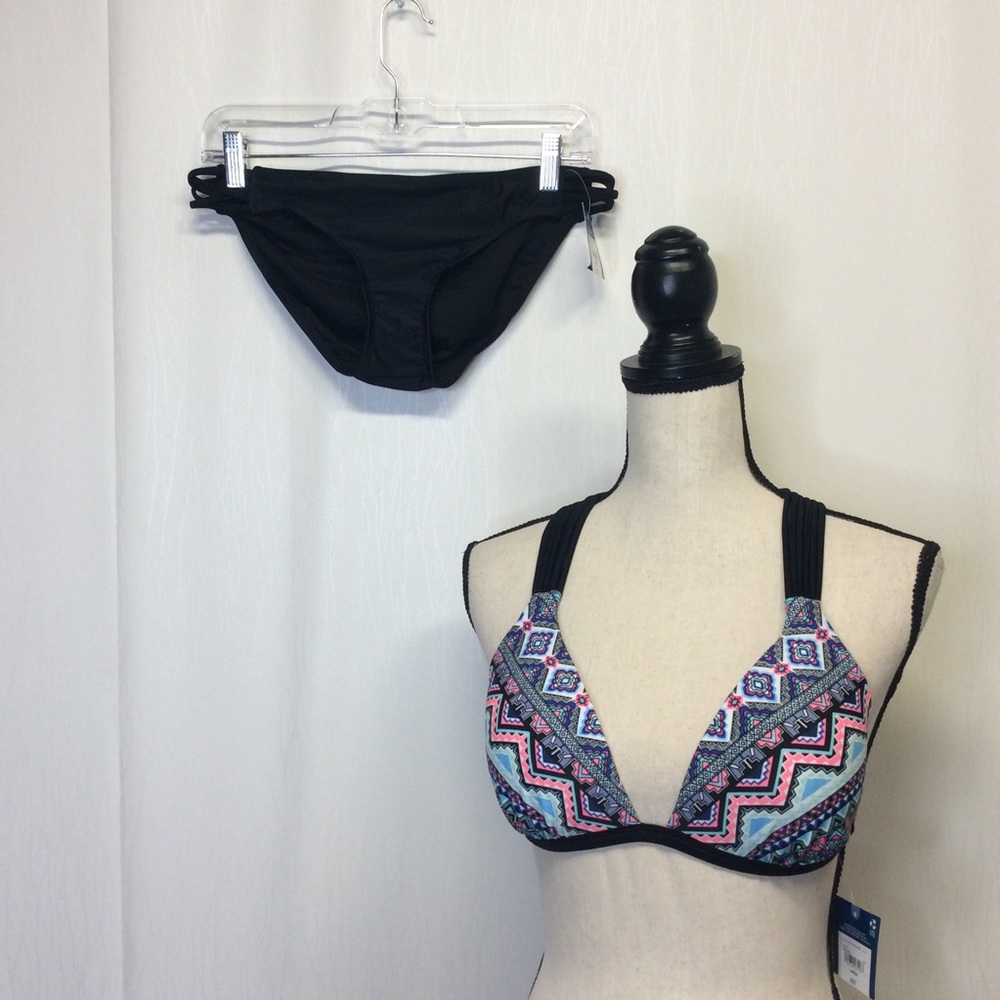 Arizona Boho Bikini Swim Top Swim Black Hipsters L